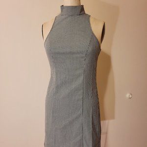 Urban Outfitters Gingham Mock Neck Mini Dress